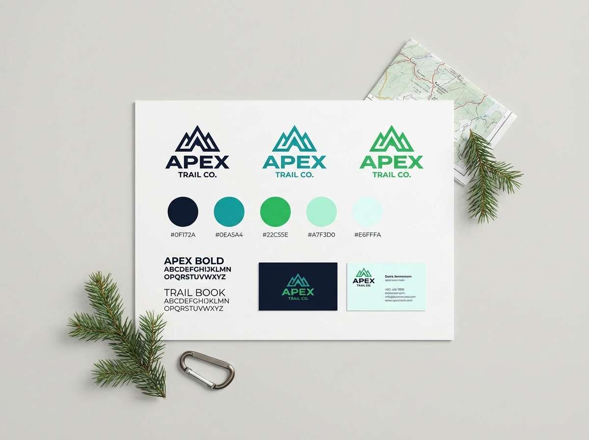 outdoor brand identity board