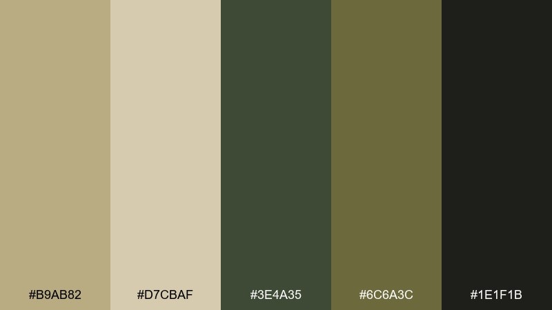 outdoor gear khaki beige color palette with hex codes