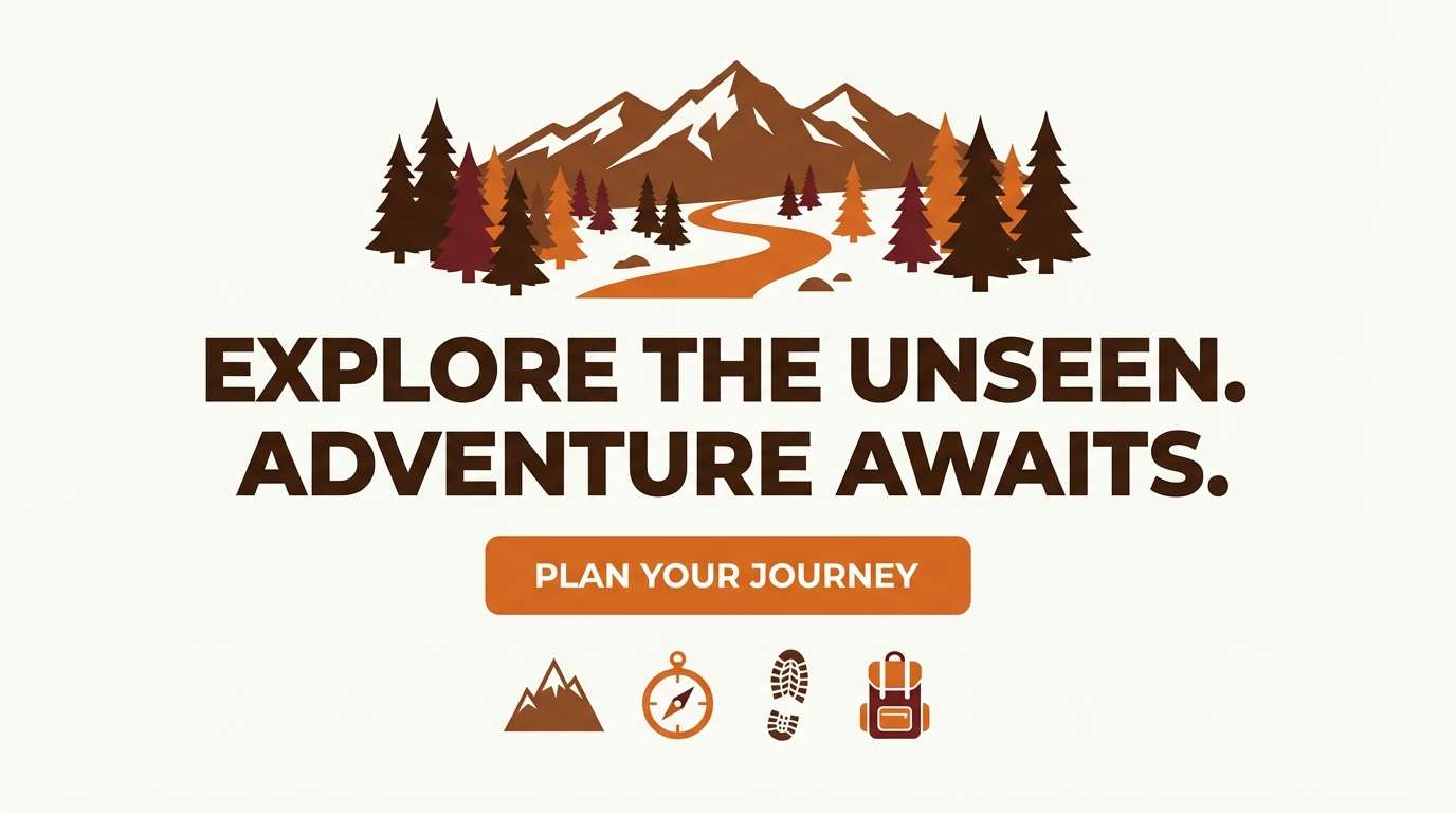 outdoor hero section mockup