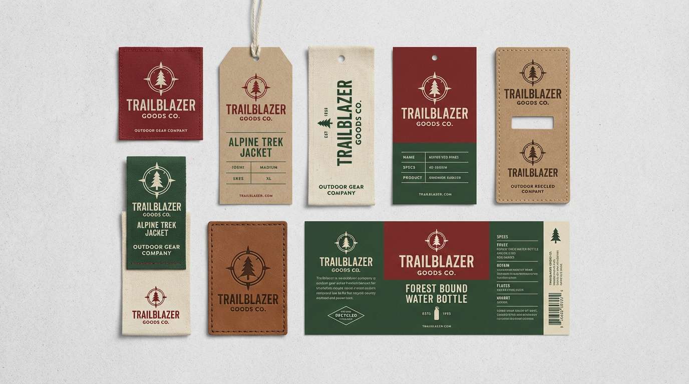 outdoor label set mockup