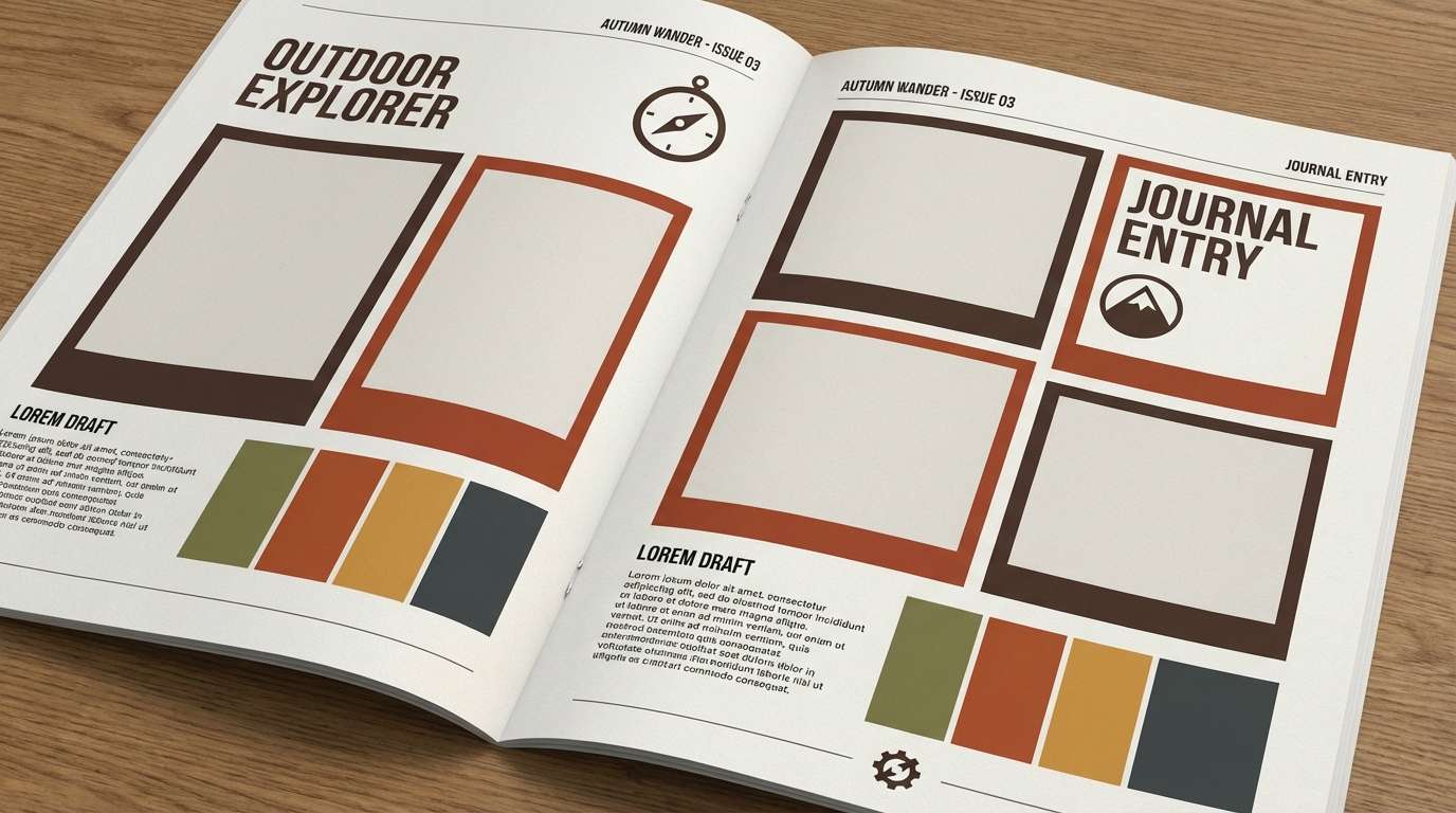 outdoor lookbook layout