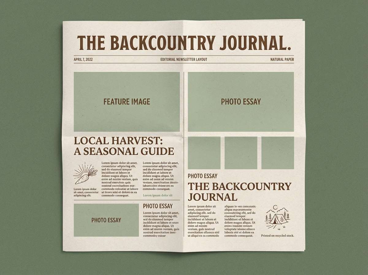 outdoor newsletter layout