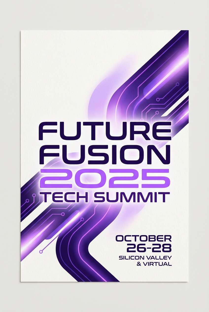 plasma violet neon flyer