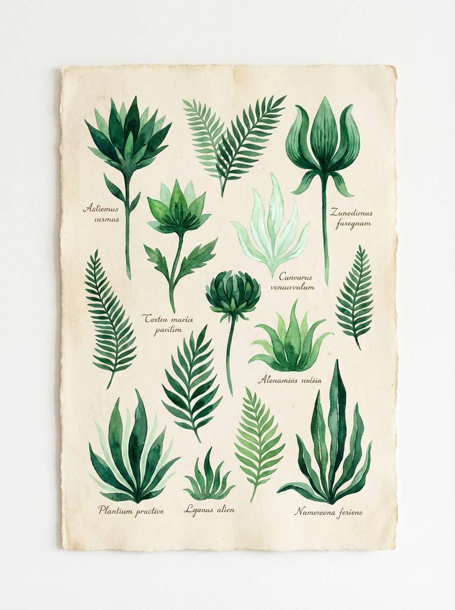 alien meadow botanical poster