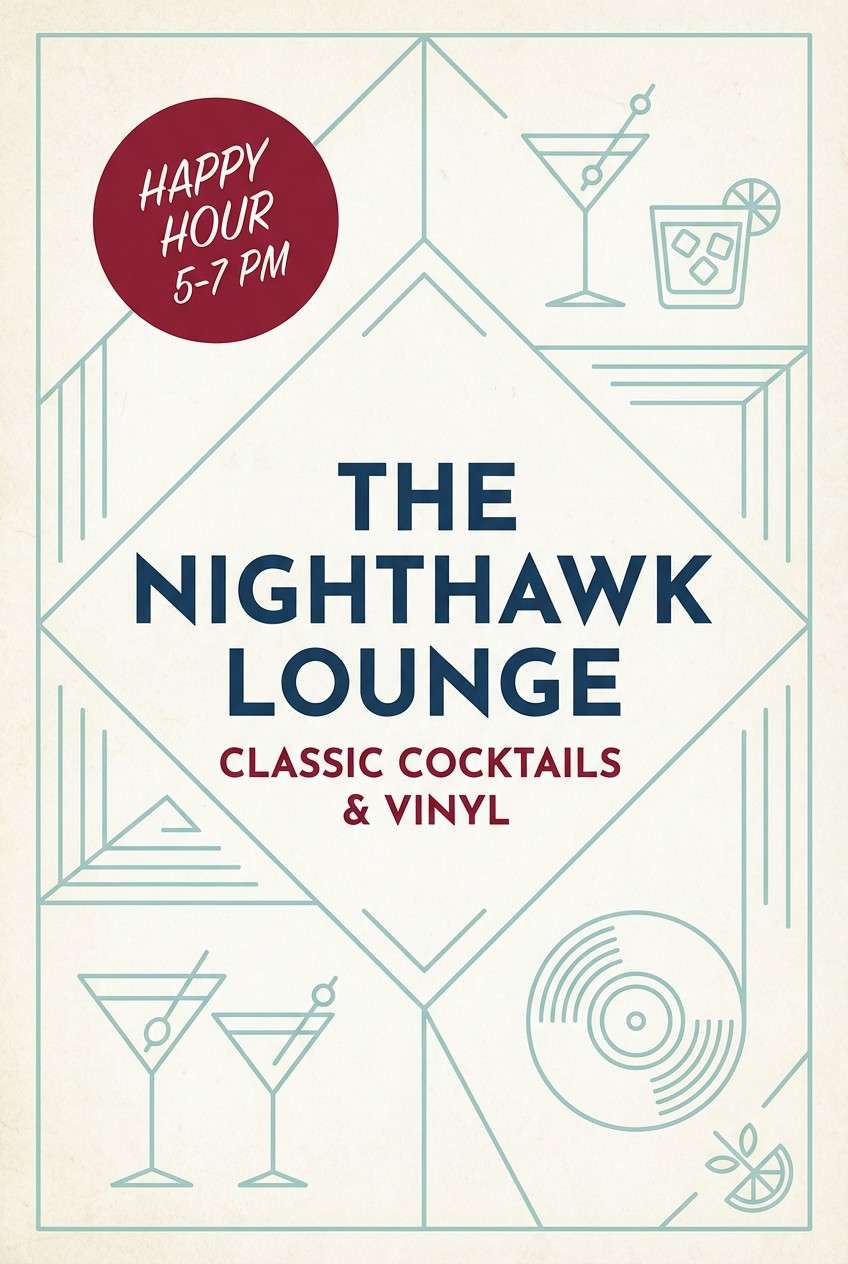 cocktail night poster