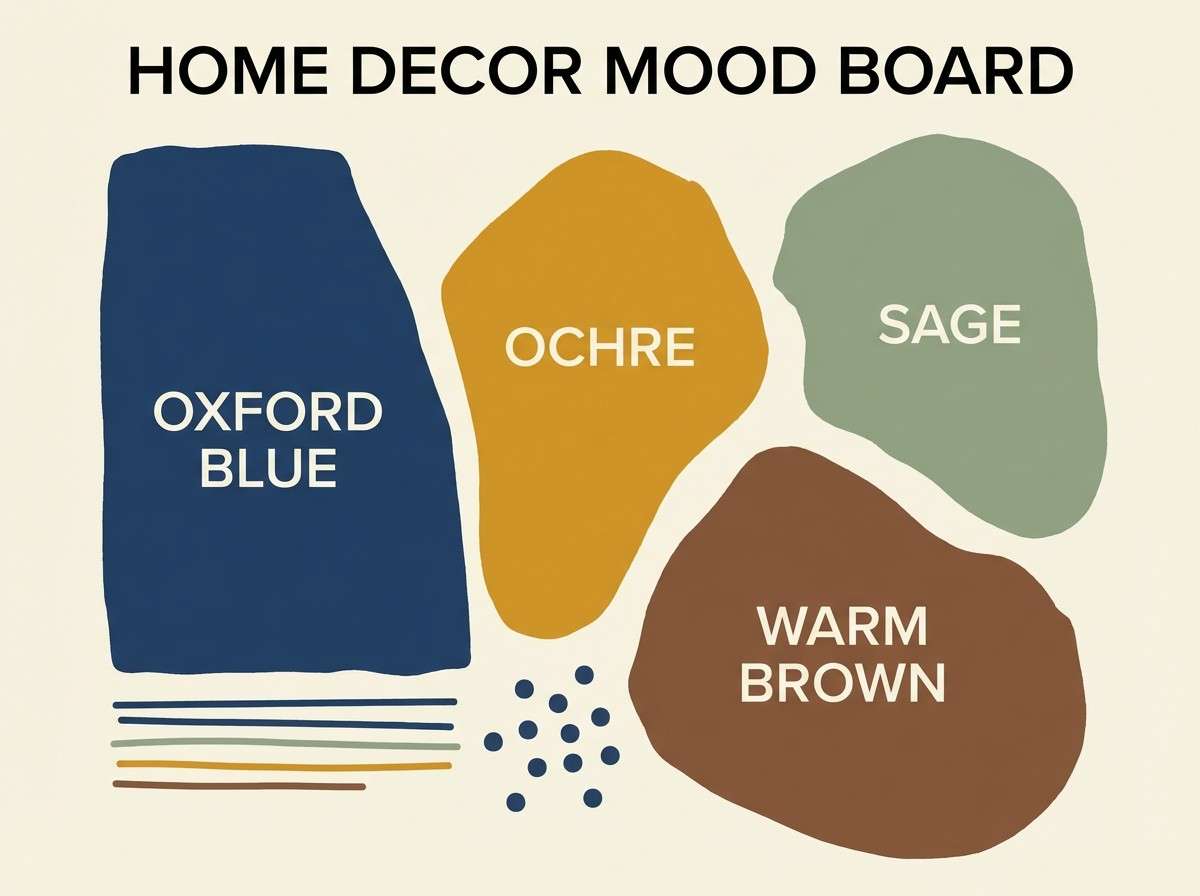 warm home mood board