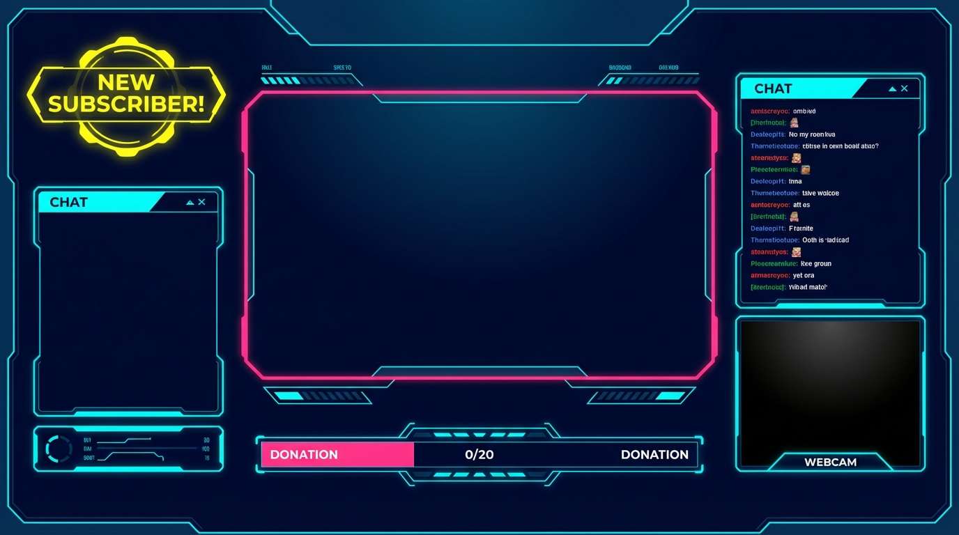 neon gaming overlay