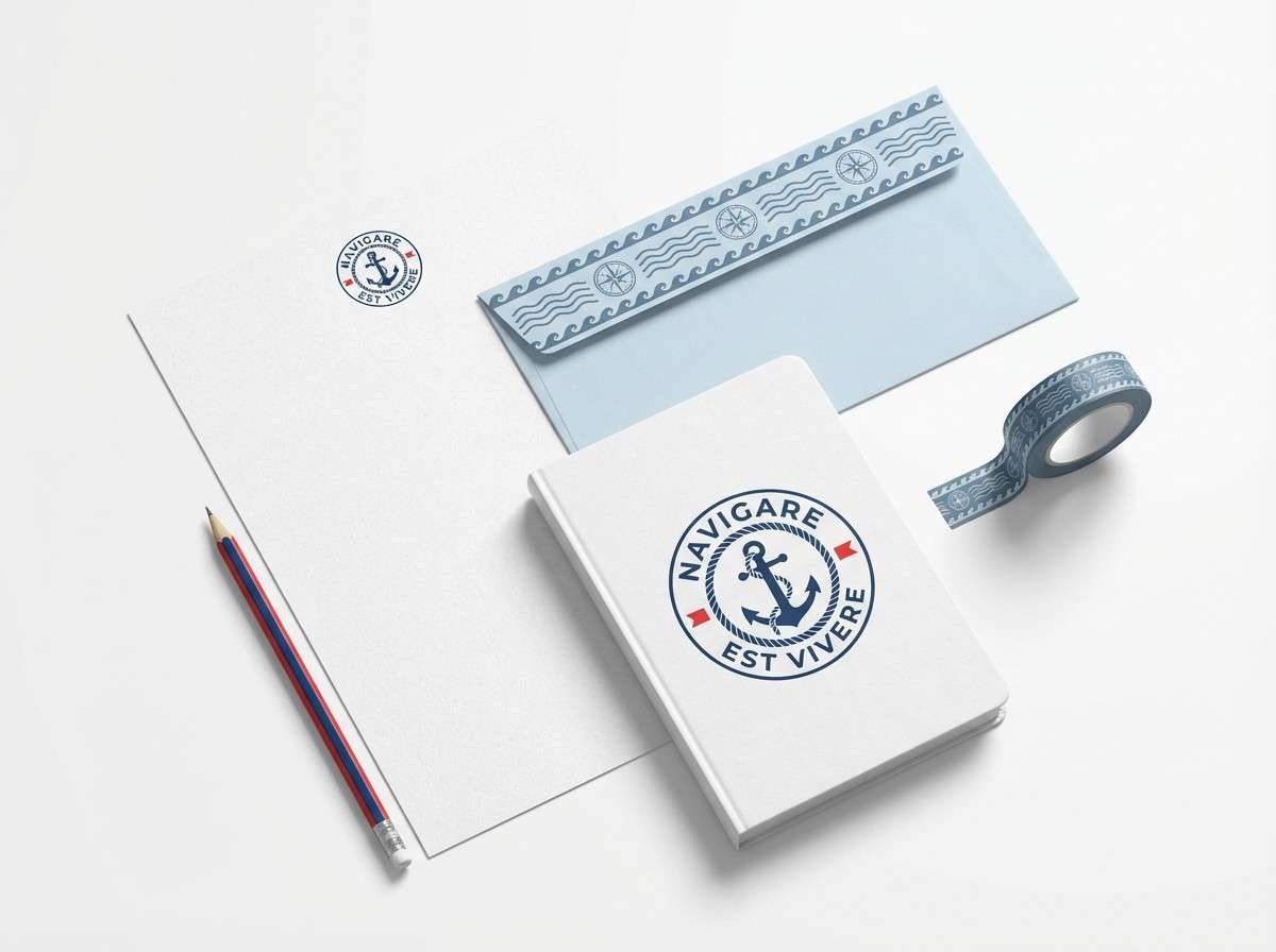 nautical stationery mockup
