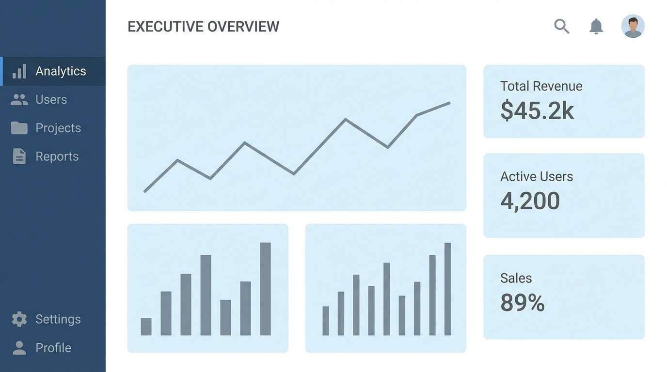 minimal dashboard ui