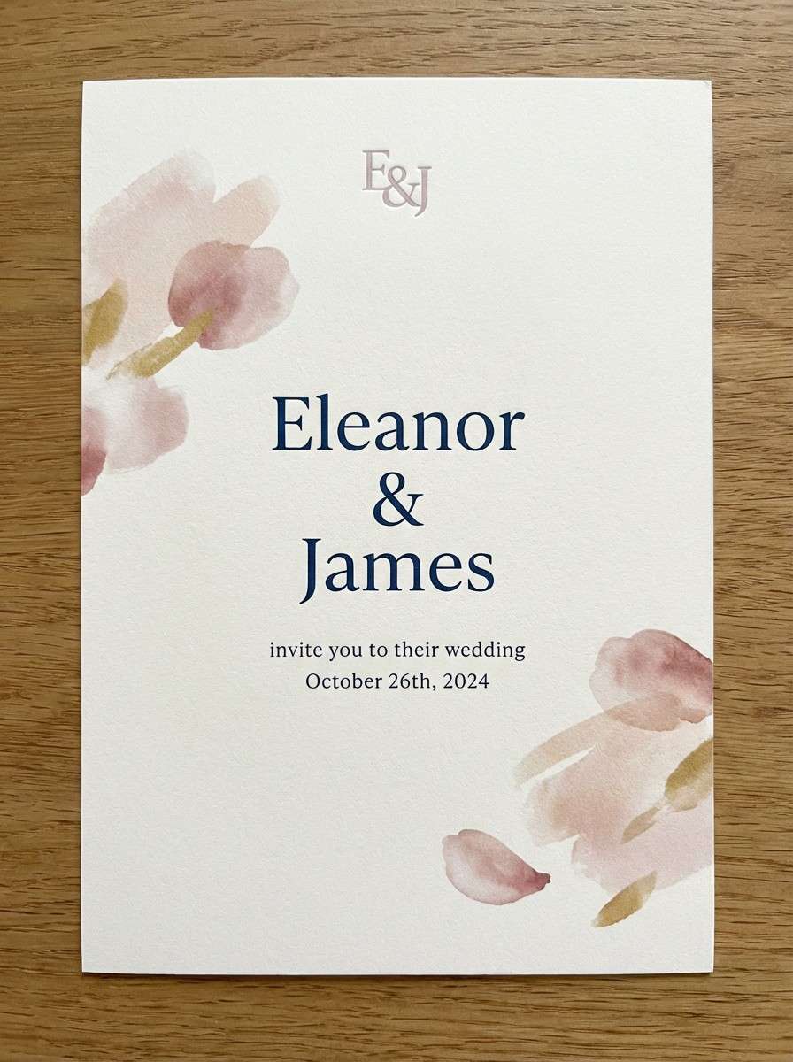 romantic wedding invite