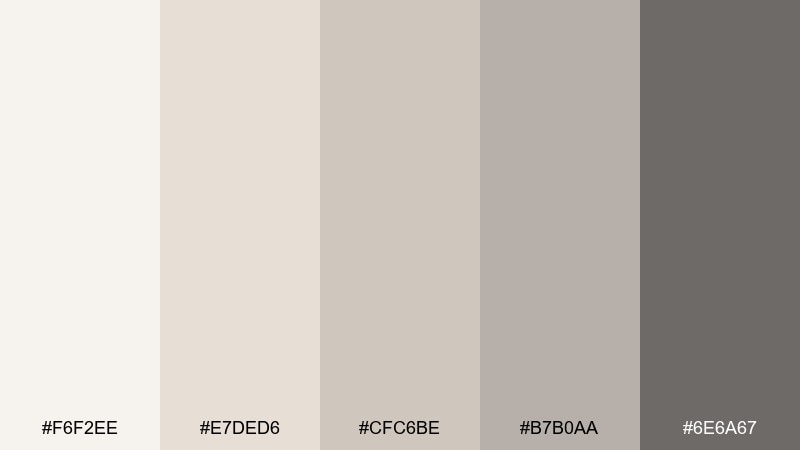 oyster silk pearl color palette with hex codes