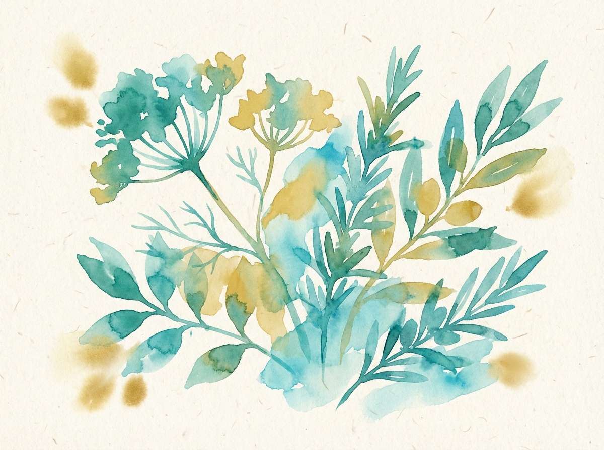 watercolor coastal botanicals