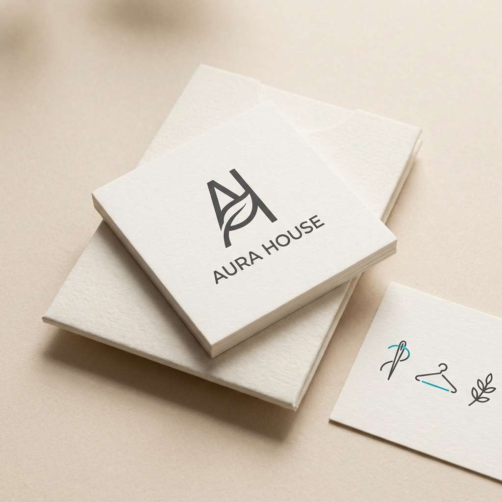 minimal brand cards in neutrals