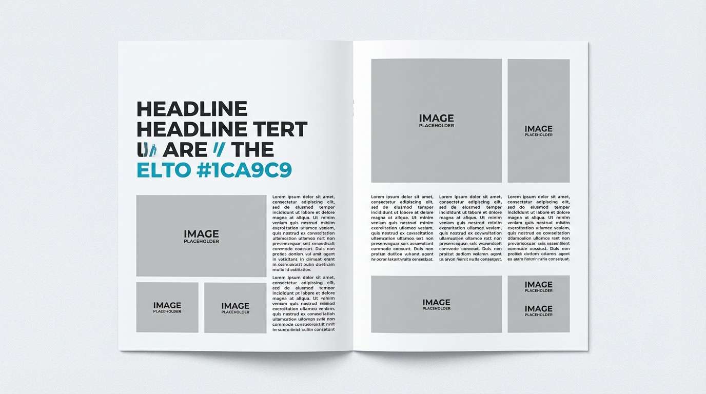 editorial spread in ocean blues