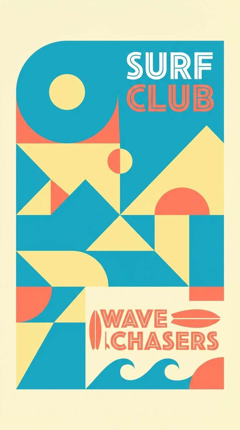 surf poster color palette