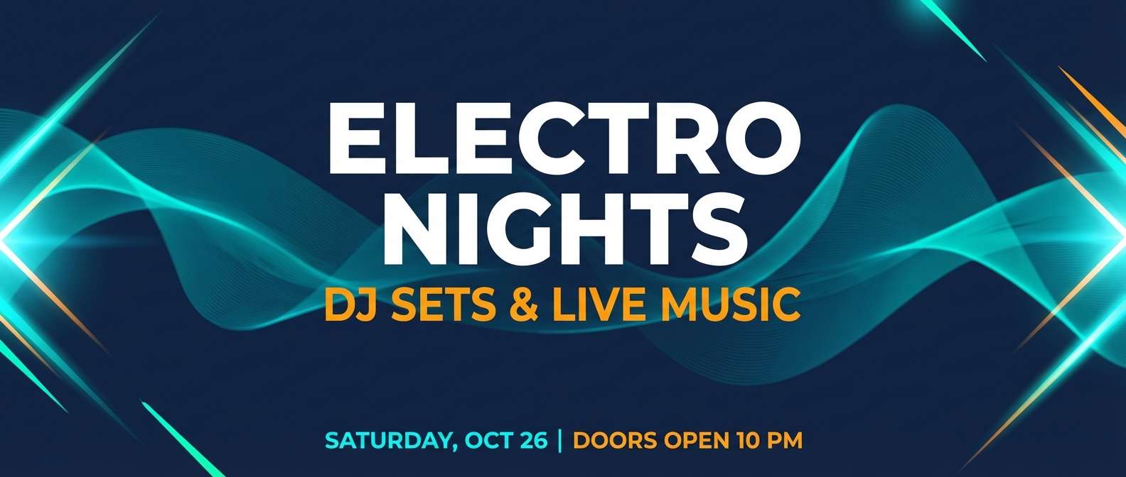 night banner in teal tones