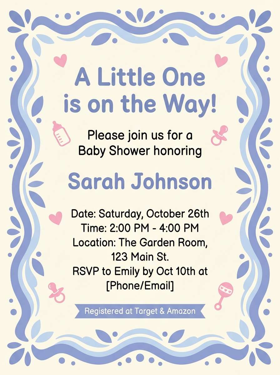 baby shower invitation