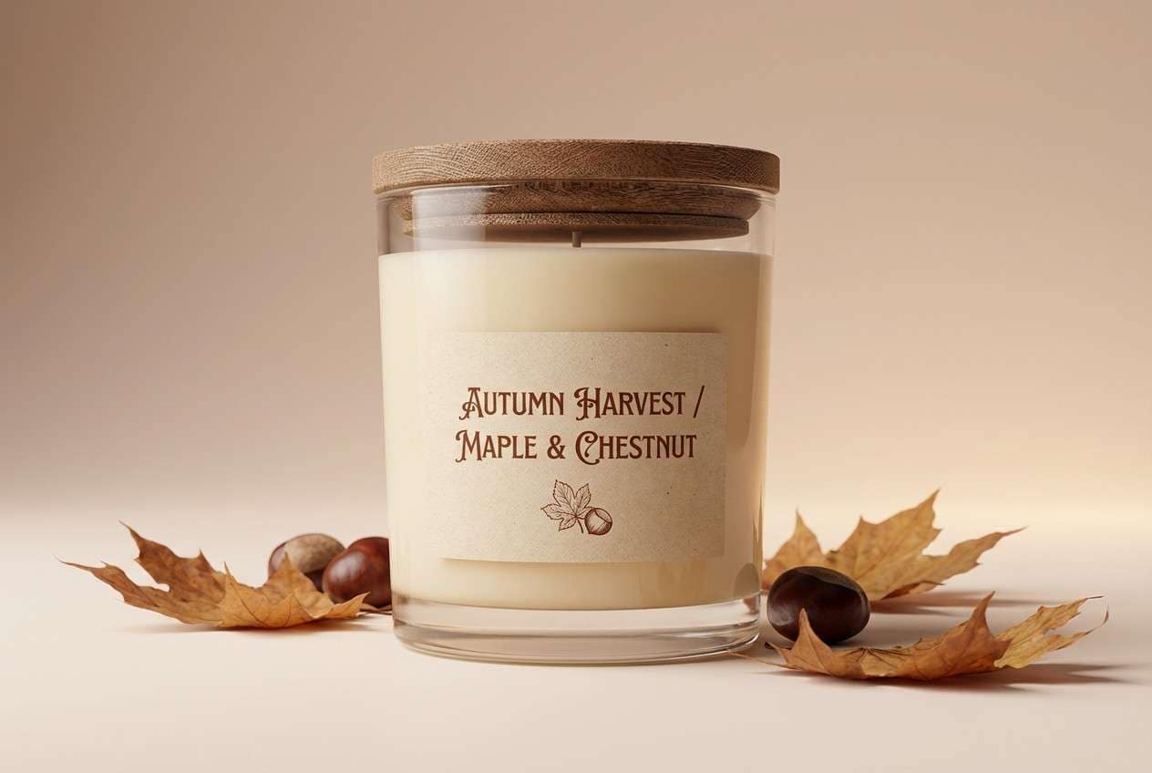 seasonal candle product ad