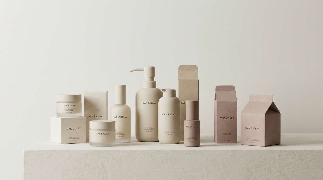 minimal skincare packaging