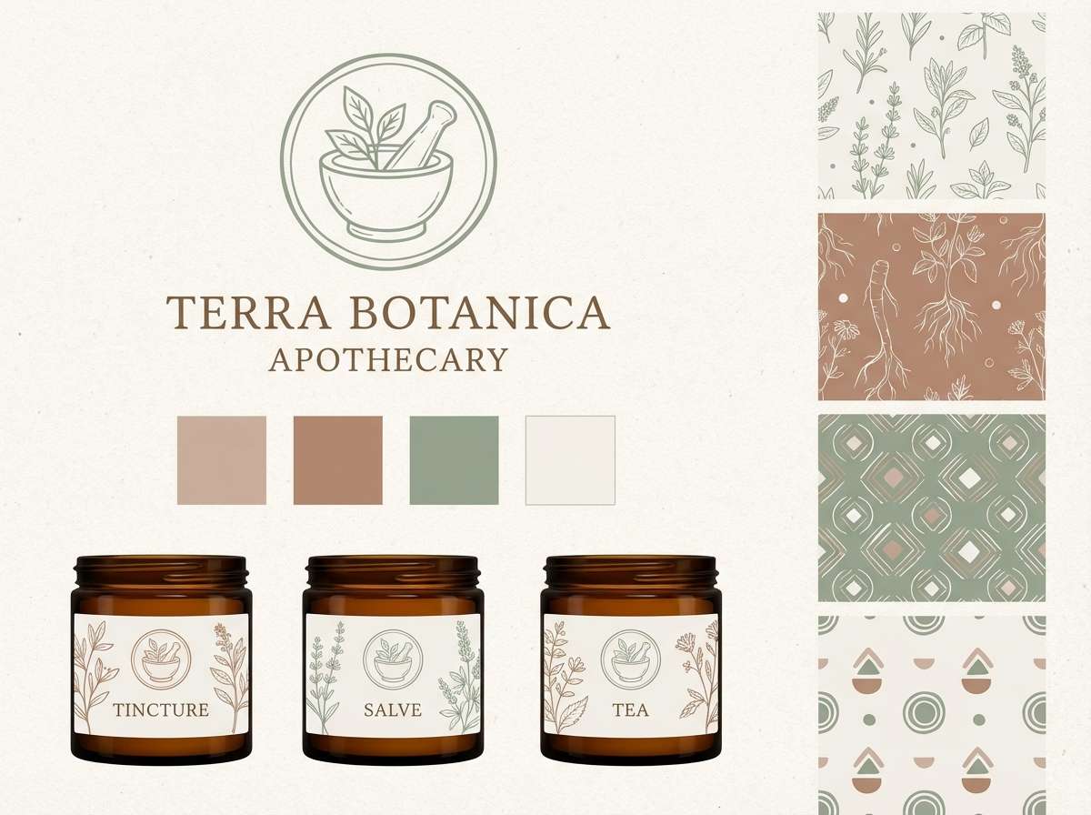 botanical brand identity