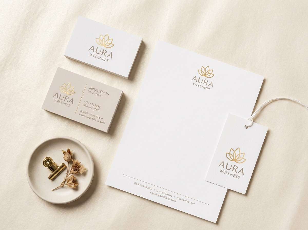 wellness brand identity set