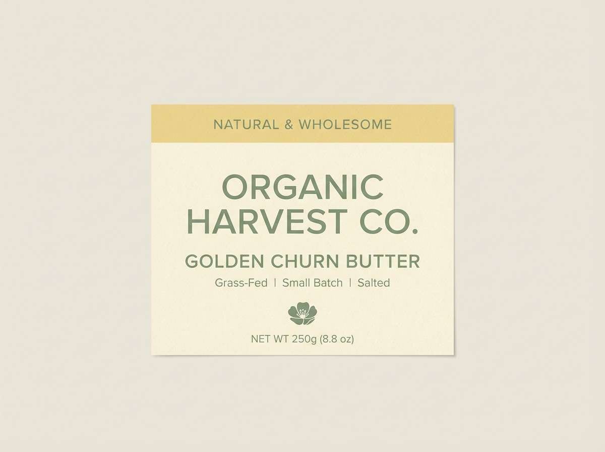 natural food label design
