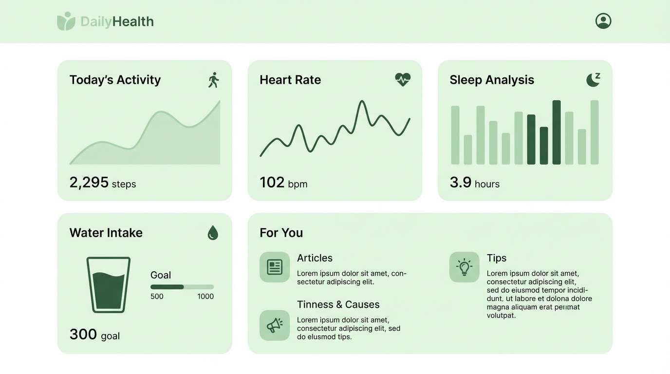 green health dashboard ui