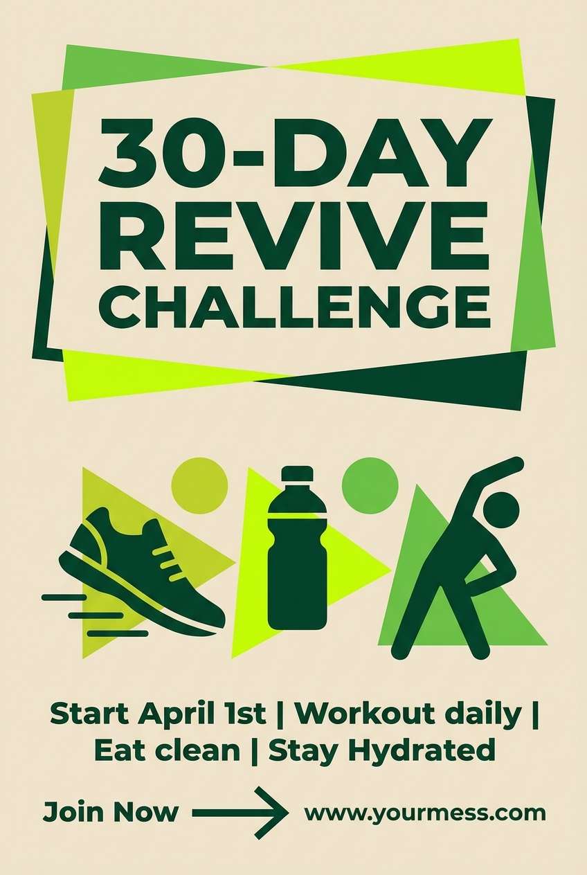 lime green fitness poster