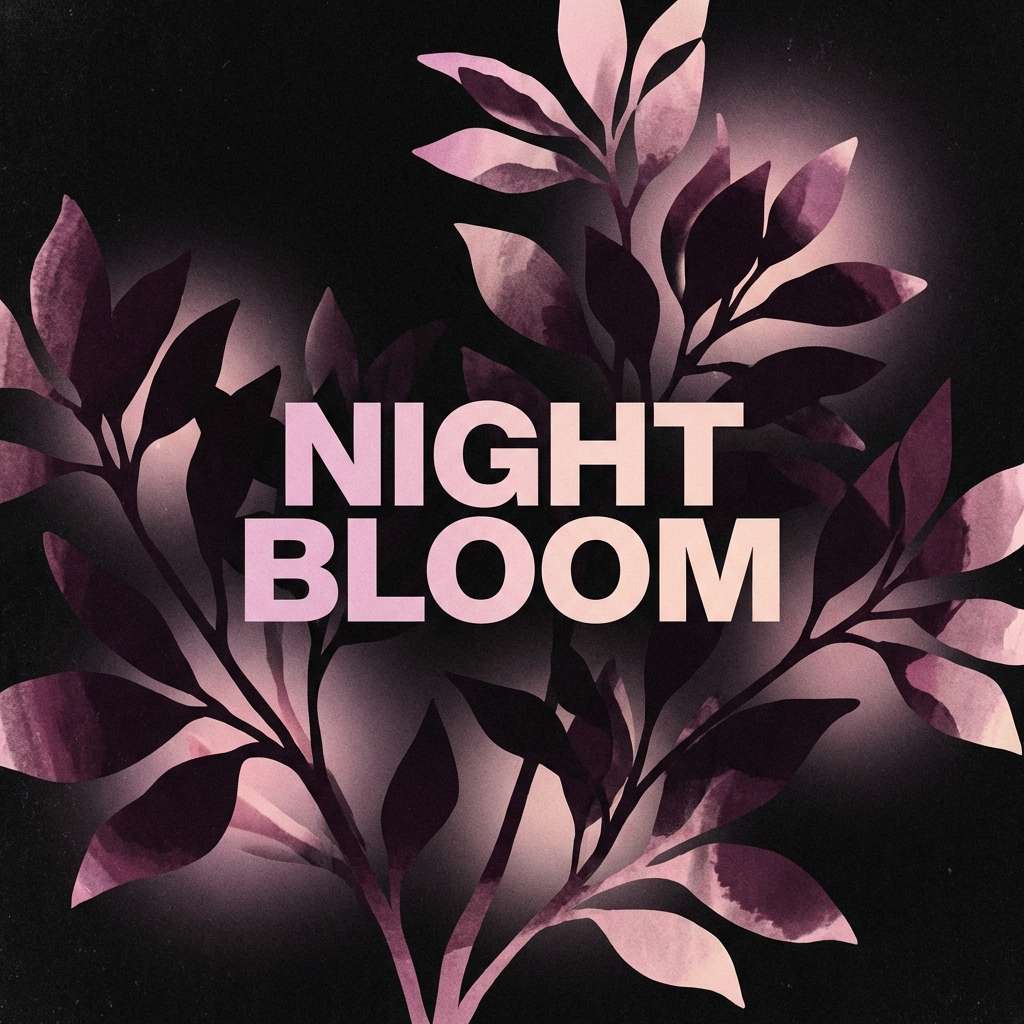 moody album cover in magenta