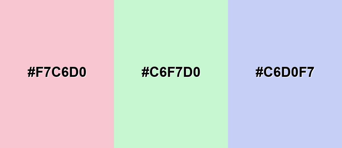 triadic combinations of pale-pink