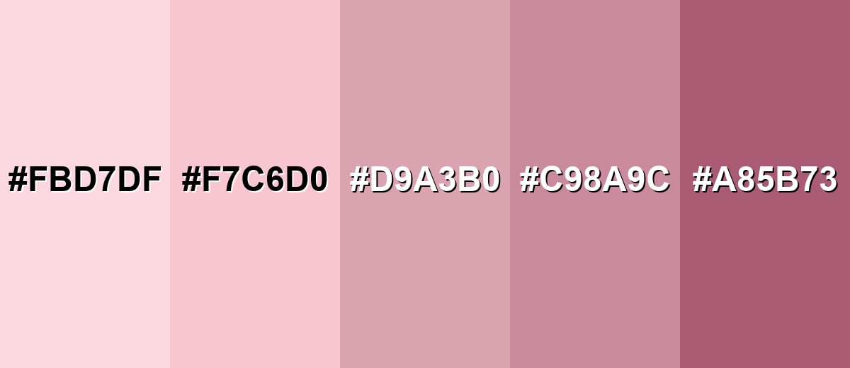 shades and variations of pale-pink