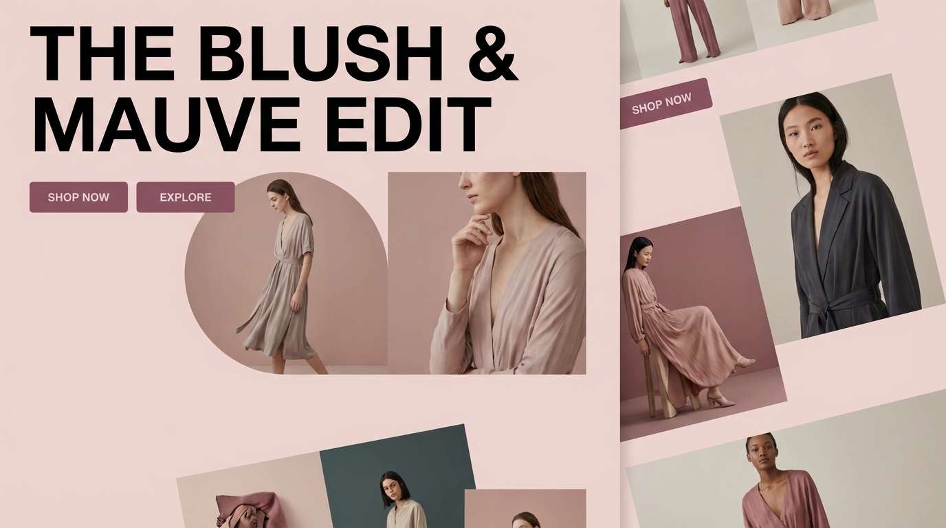 mauve fashion landing ui