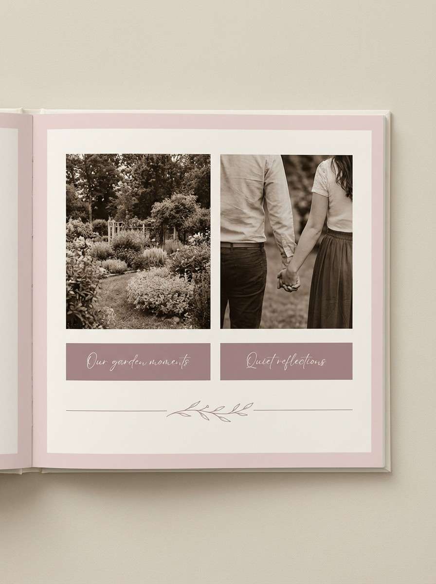 romantic photobook page layout