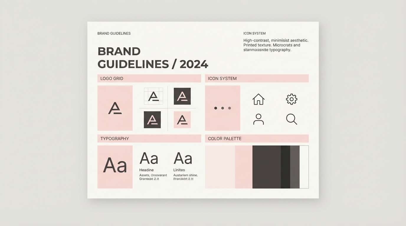 pink brand guidelines page