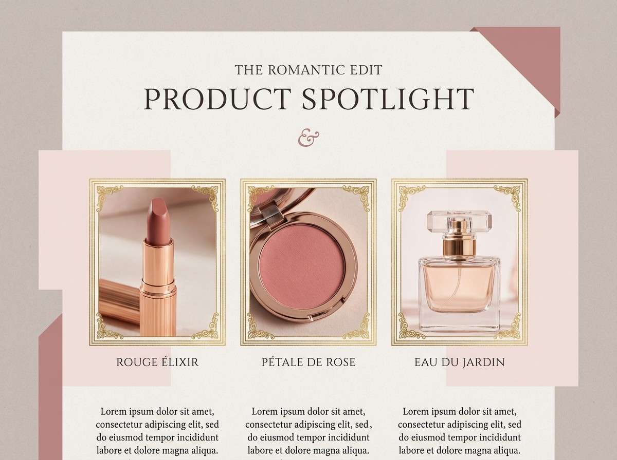 pink cosmetics lookbook