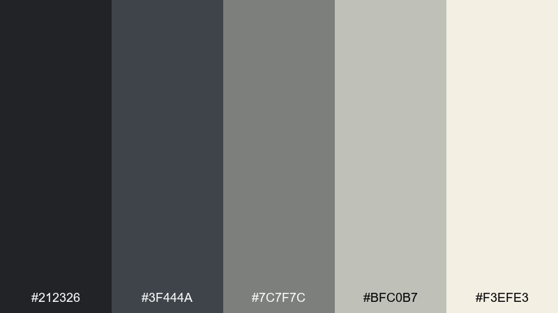 pale radio apocalyptic color palette with hex codes