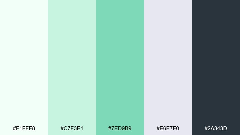 palm glass studio fresh color palette with hex codes