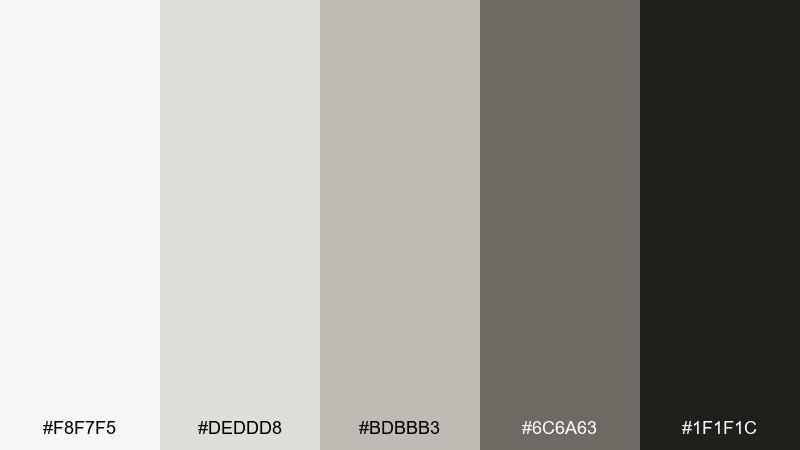 paper & ink neutral color palette with hex codes
