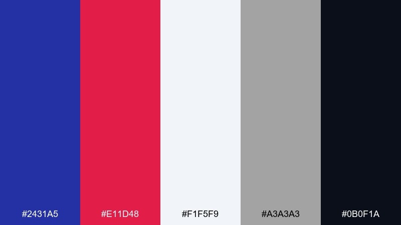 paper pigment ultramarine color palette with hex codes