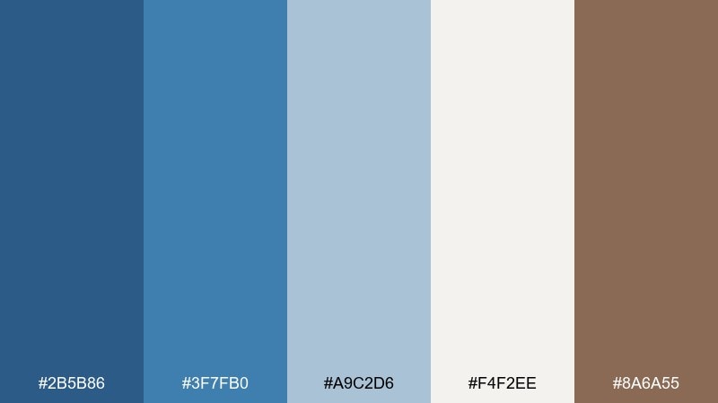 parisian denim french blue color palette with hex codes