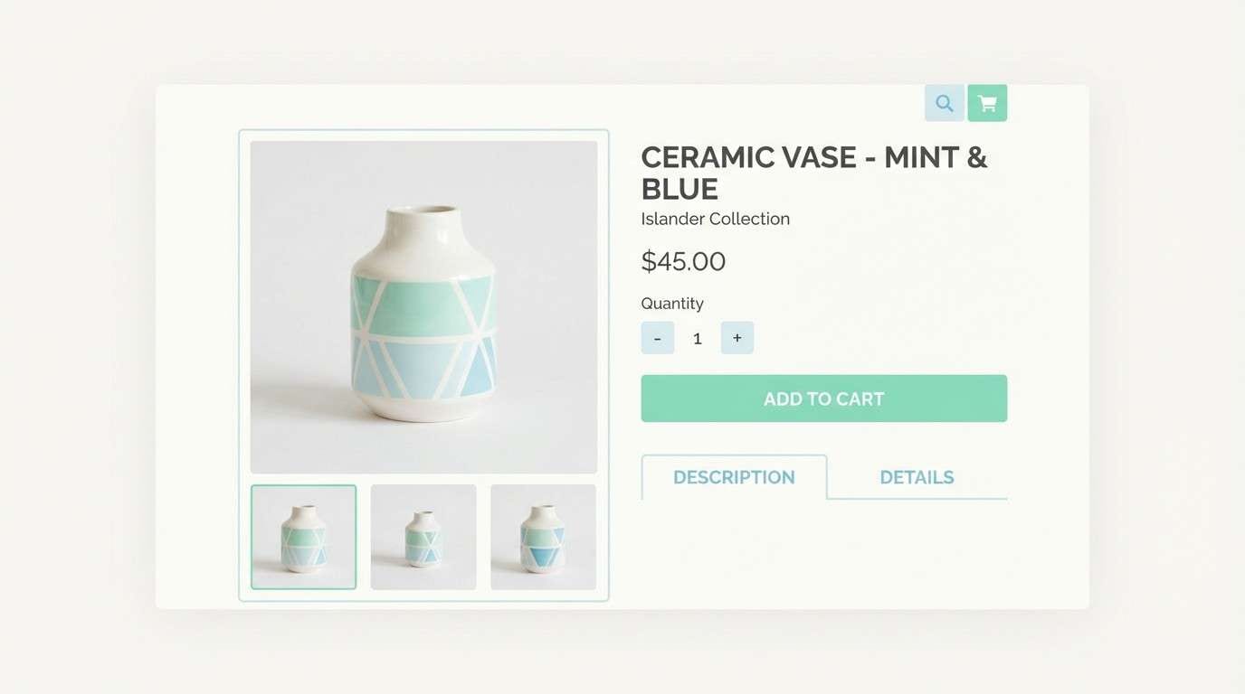 ecommerce product page ui