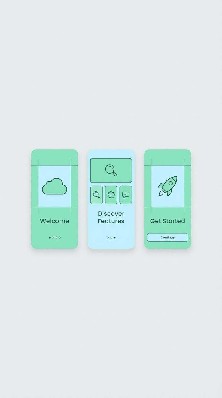 onboarding ui screens layout