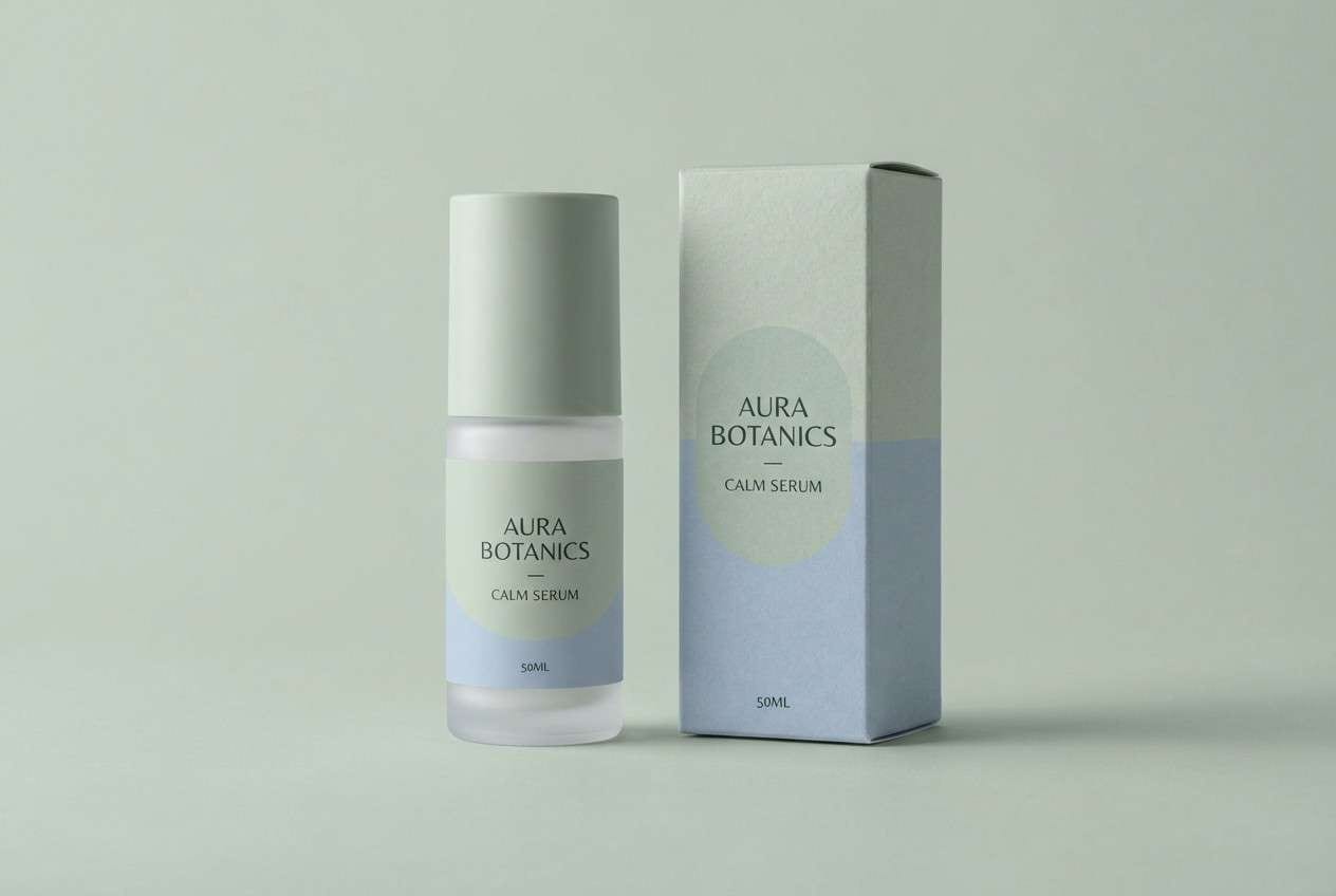 skincare packaging studio shot