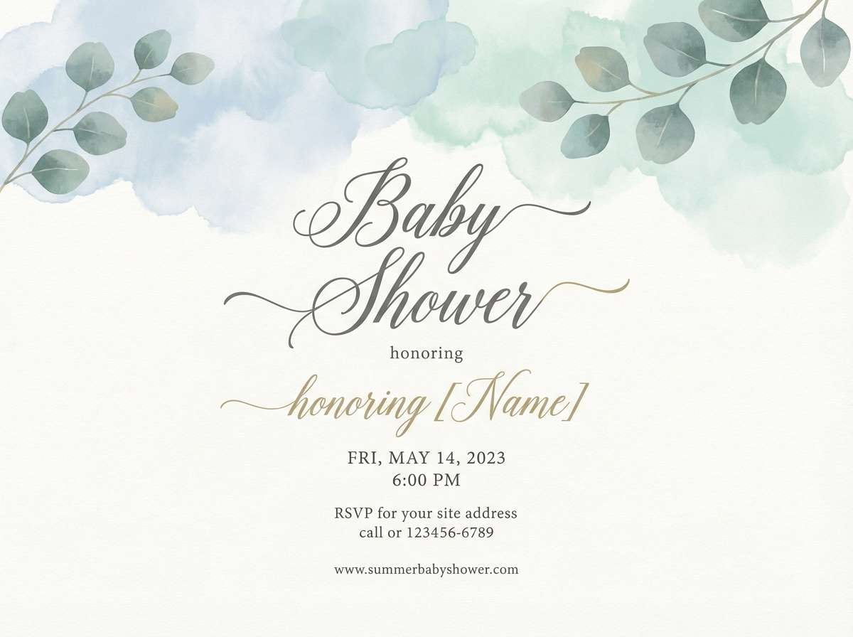 baby shower invitation design