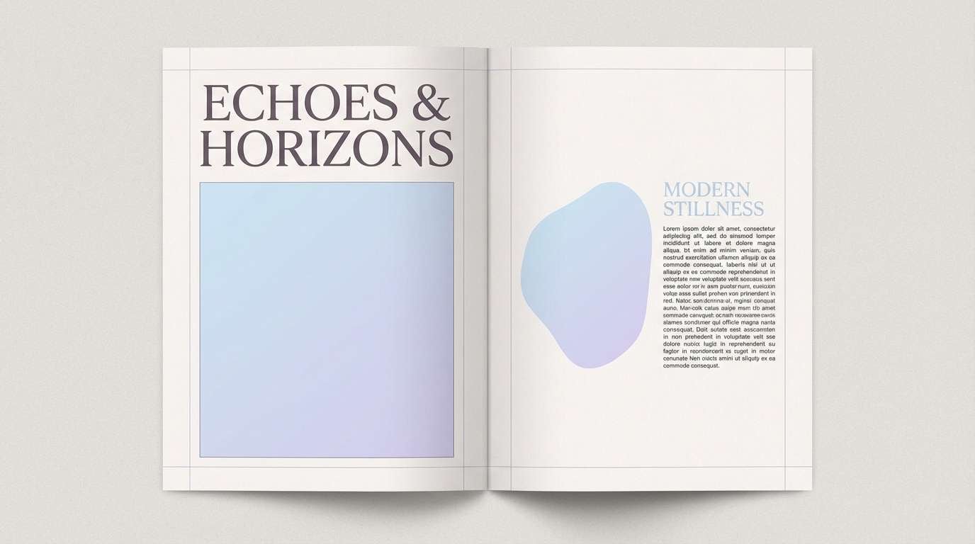 minimal magazine spread