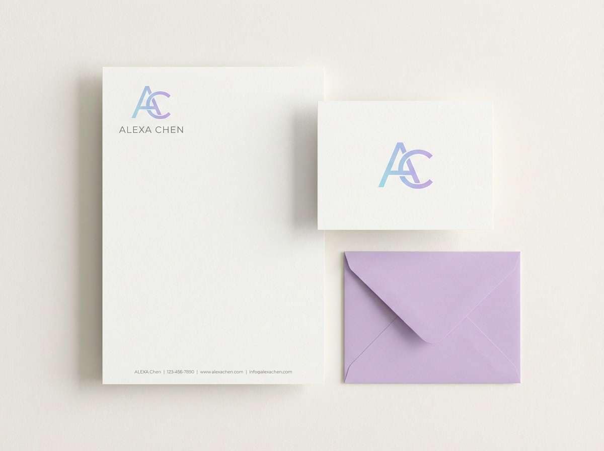 pastel stationery layout