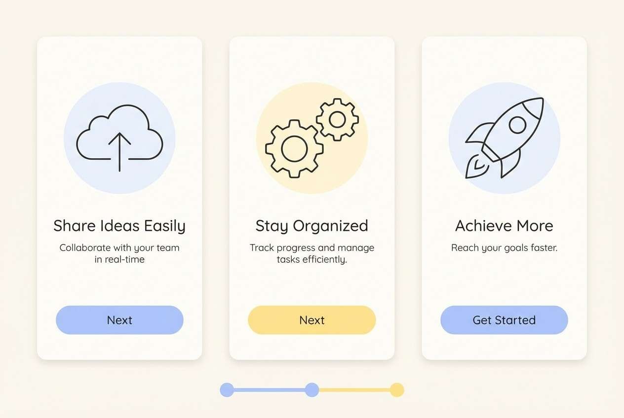 onboarding screens set