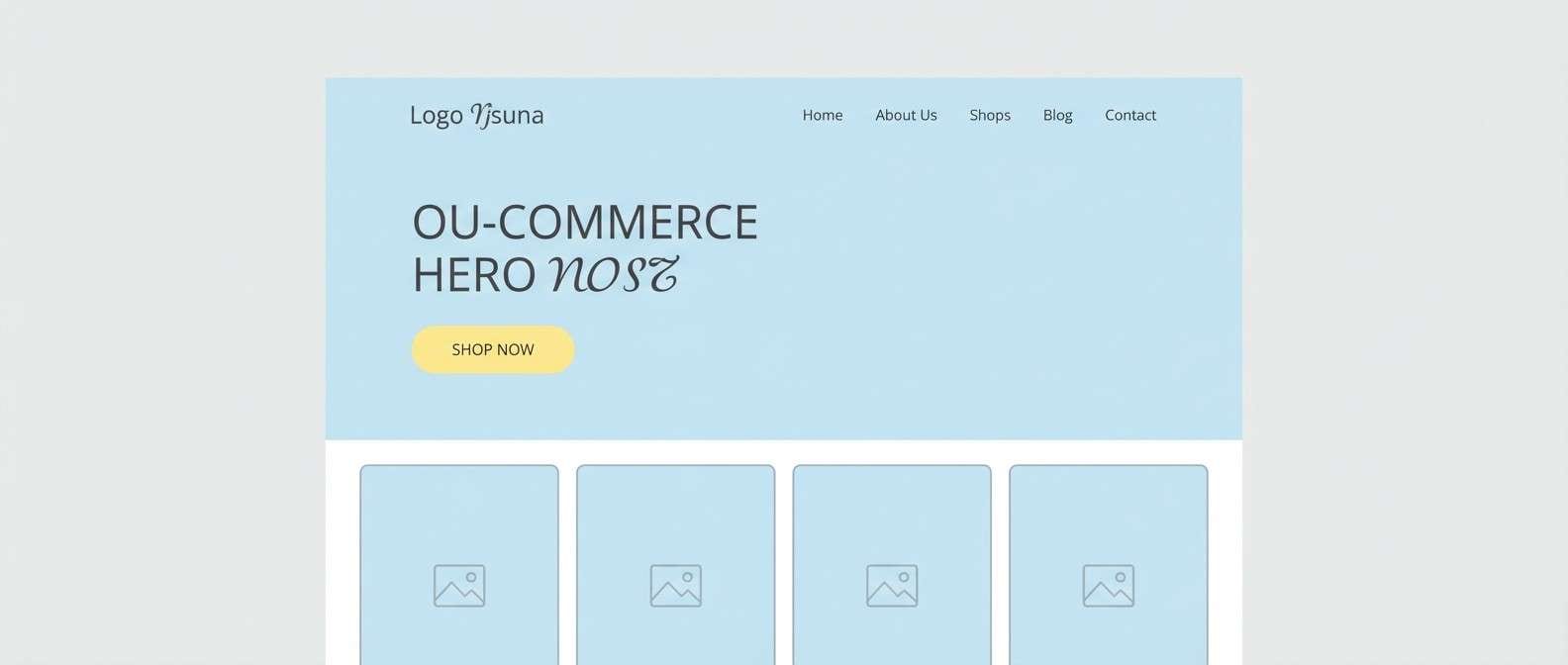 ecommerce hero section