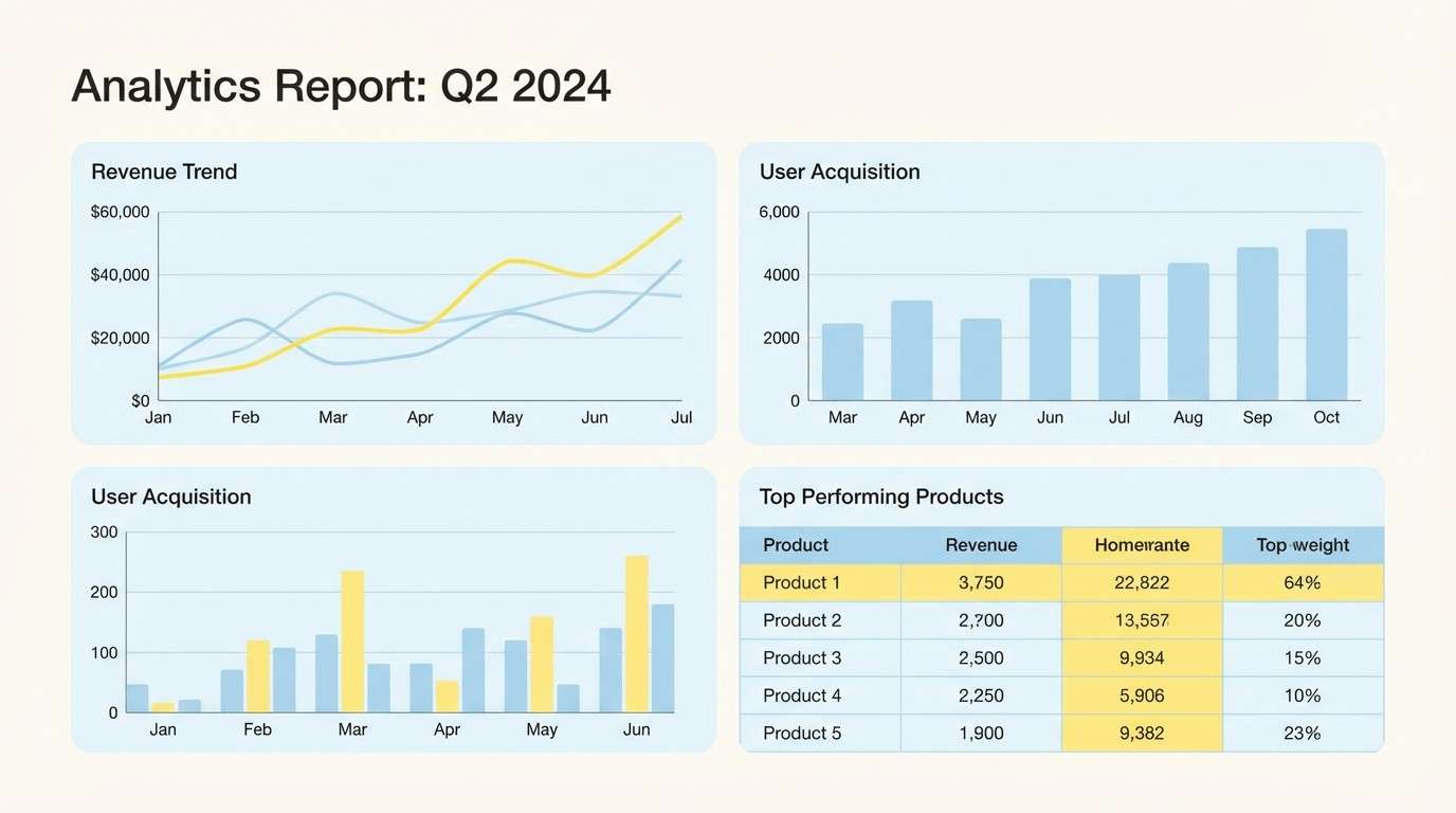 analytics report charts
