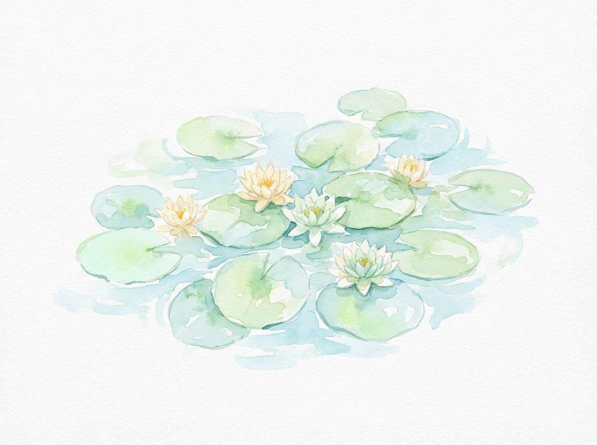 icy lilypad watercolor